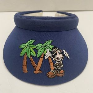 Disney Adult visor with embroidered Mickey and palm trees.